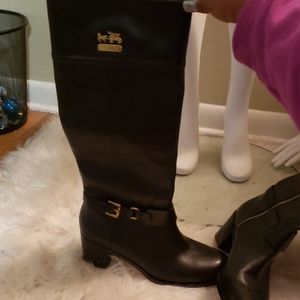 Black authentic coach boots